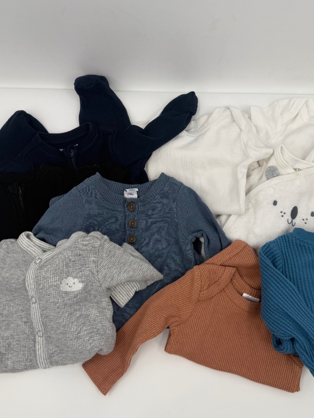 Baby Boy 0-3 Months Bundle Lot 1 Piece Footsies Old Navy Carters Garanimals